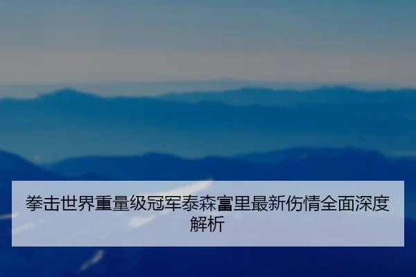 拳击世界重量级冠军泰森富里最新伤情全面深度解析